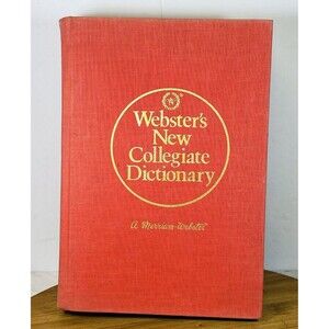 Webster's New Collegiate Dictionary 1981  Red Cloth Hardcover Thumb Index